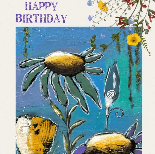 Cartolina doppia Happy Birthday